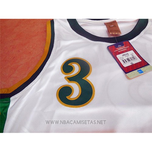 Camiseta Bethel Allen Iverson NO 3 Blanco